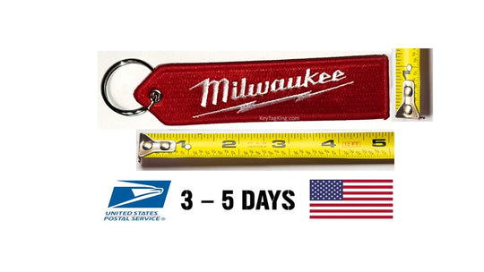 MILWAUKEE CONSTRUCTION TOOLS Keychain Highest Quality Double Sided Embroidered Fabric, exclusive product