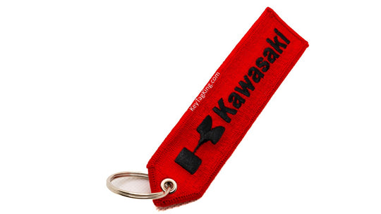 KAWASAKI MOTORCYCLES ATV UTV Keychain Highest Quality Double Sided Embroider Fabric, exclusive product