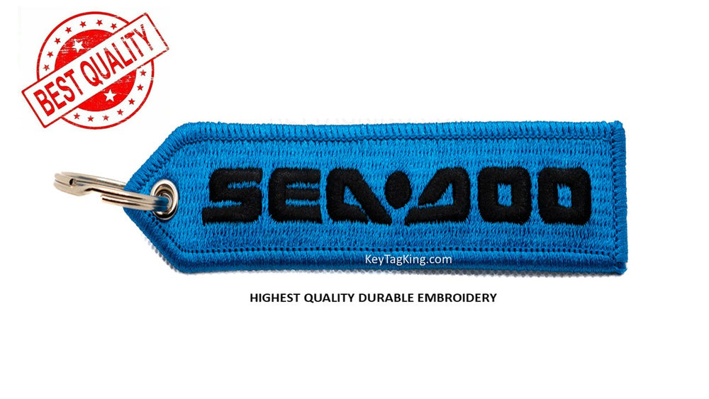SEA o DOO Boat Jet Ski Keychain Highest Quality Double Sided Embroider Fabric, exclusive product