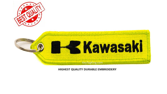 KAWASAKI MOTORCYCLES ATV UTV Keychain Highest Quality Double Sided Embroider Fabric, exclusive product