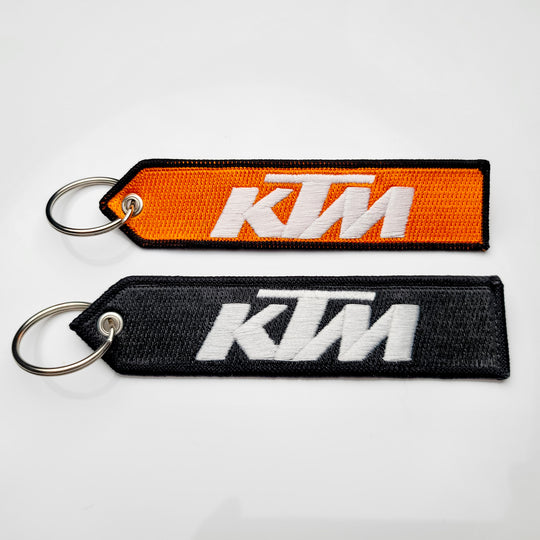 KTM Motorcycle Keychain Highest Quality Double Sided Embroider Fabric, exclusive product 1 PC
