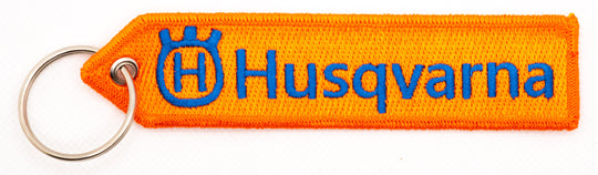 Husqvarna Motorcycle Equipment Chainsaws Keychain Highest Quality Double Sided Embroider Fabric