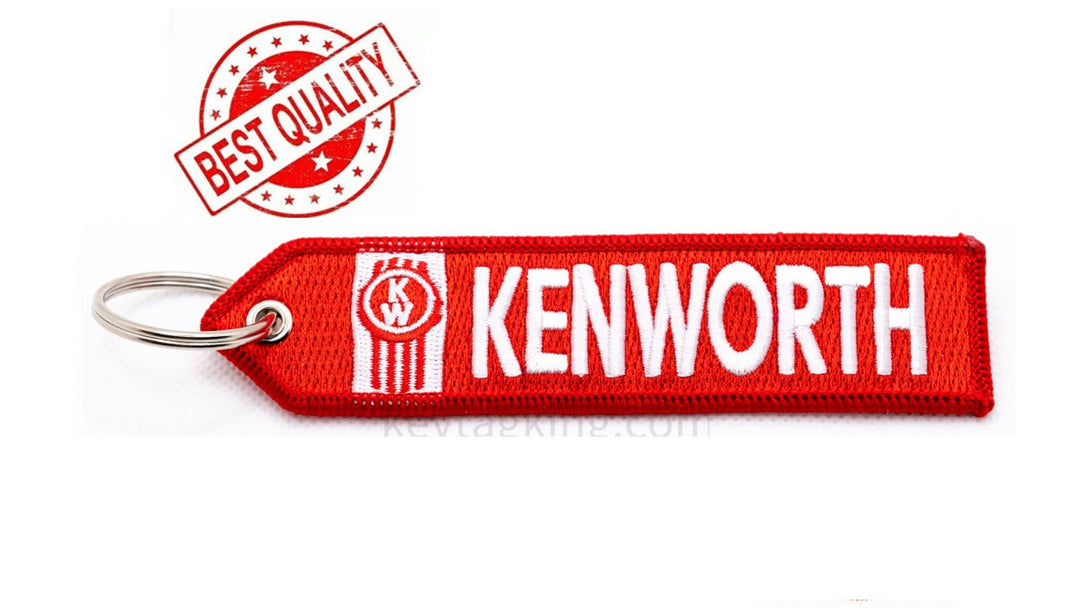 KENWORTH KWHOPPER TRUCK Keychain Highest Quality Double Sided Embroider Fabric, exclusive product