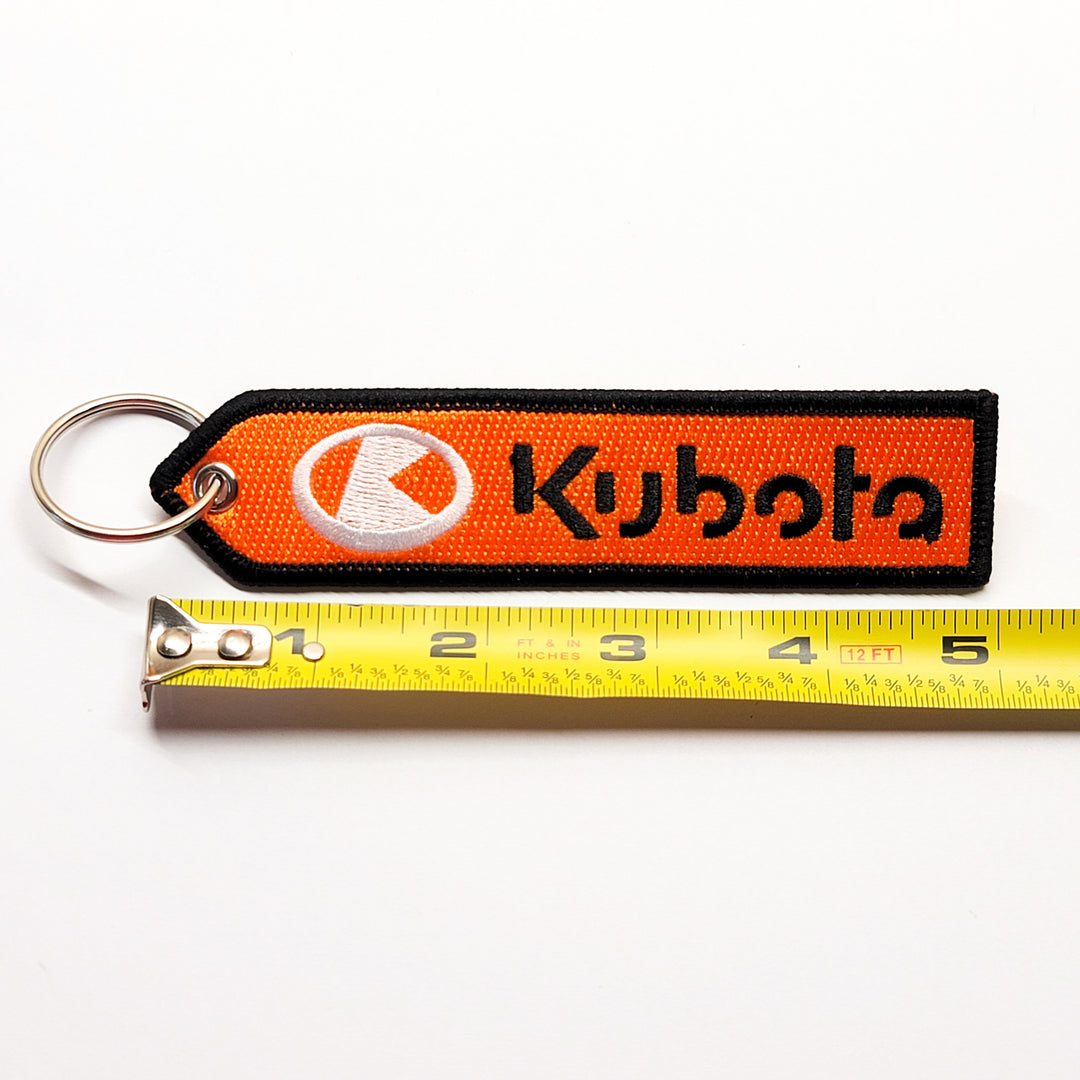 KUBOTA TRACTOR Keychain Highest Quality Double Sided Embroider Fabric, exclusive product