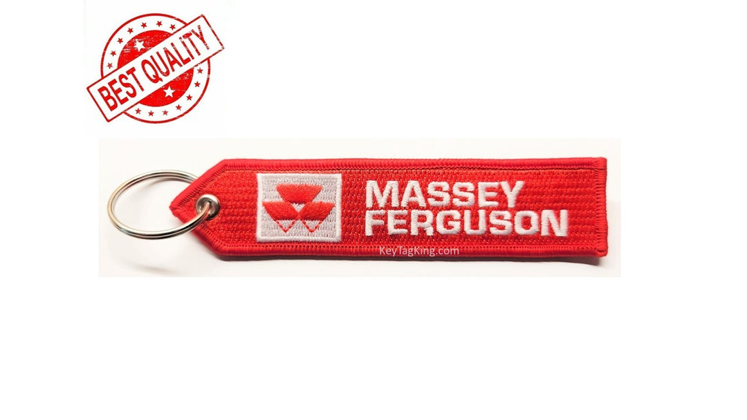 Massey Ferguson Keychain Highest Quality Double Sided Embroider Fabric, exclusive product 1PC USA