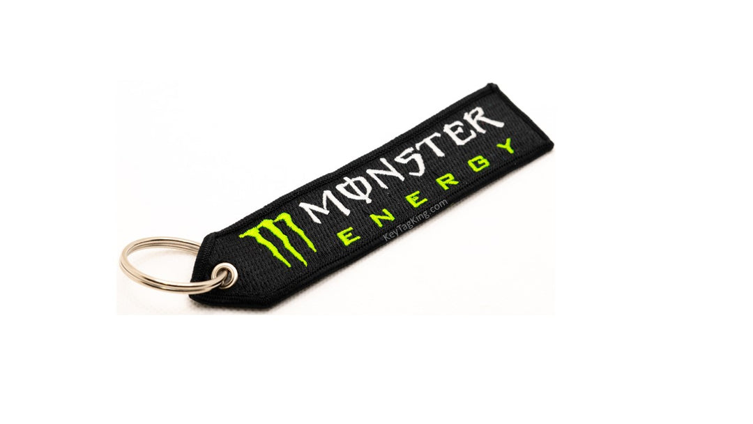 Monster Energy Keychain Highest Quality Double Sided Embroider Fabric 1 PC
