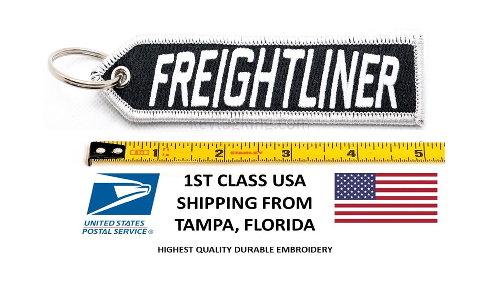 FREIGHTLINER TRUCKS Keychain Highest Quality Double Sided Embroider Fabric, exclusive product