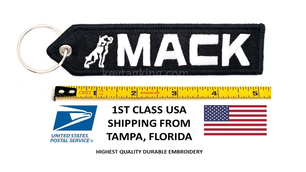 MACK TRUCKS Keychain Highest Quality Double Sided Embroider Fabric, exclusive product