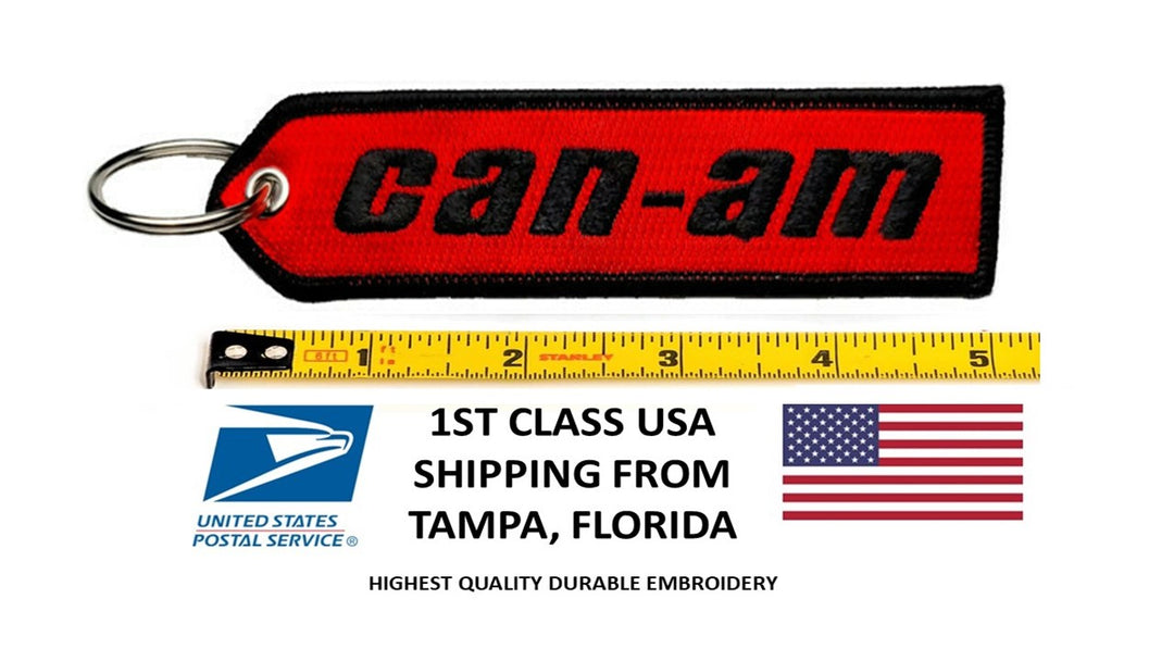 CAN-AM Off road Motorcycle ATV UTV 1 PC Keychain Highest Quality Double Sided Embroider Fabric, exclusive product USA