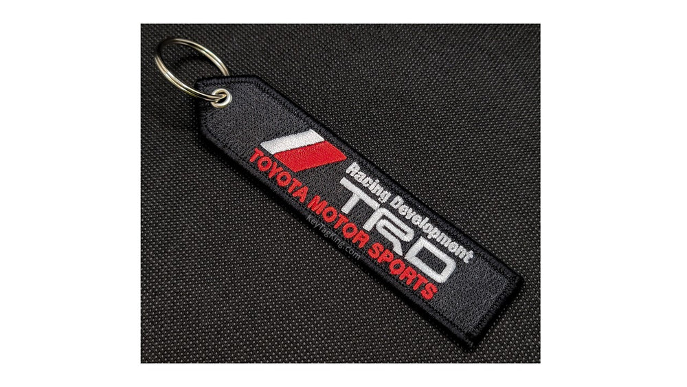 TOYOTA Motor Sports TRD RACING New TOYOTA TRD, TACOMA, TUNDRA, TRUCK, CAMRY, RAV4, COROLLA, HIGHLANDER, PRIUS, 4RUNNER, AVALON, SIENNA Keychain Highest Quality Double Sided Embroider Fabric, exclusive product