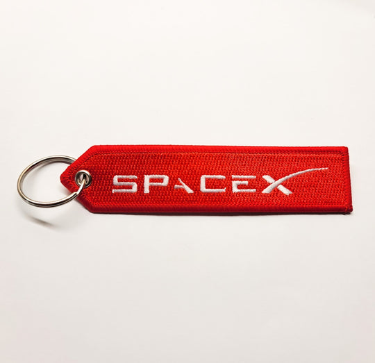 Space X Red or Black with Remove Before Launch Keychain or the new BLUE SPACE X Same on Both Sides Highest Quality Embroider Blue Space X Double Sided Embroider Fabric, exclusive product 1 PC USA