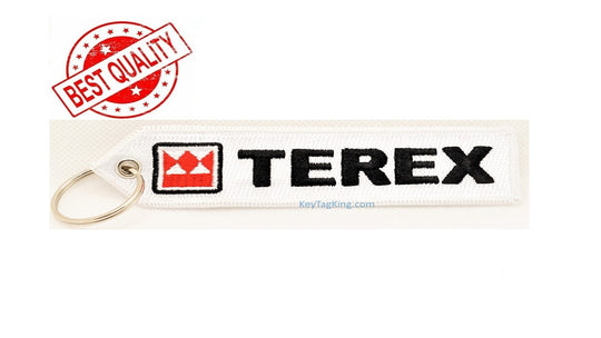 TEREX CONSTRUCTION 4x4 FOB Keychain Highest Quality Double Sided Embroider Fabric, exclusive product USA