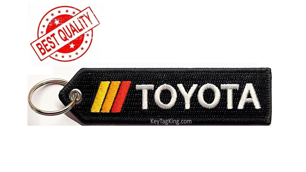 TOYOTA New TOYOTA TRD, TACOMA, TUNDRA, TRUCK, CAMRY, RAV4, COROLLA, HIGHLANDER, PRIUS, 4RUNNER, AVALON, SIENNA Keychain Highest Quality Double Sided Embroider Fabric, exclusive product