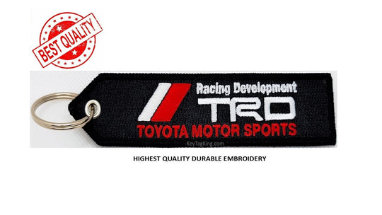 TOYOTA Motor Sports TRD RACING New TOYOTA TRD, TACOMA, TUNDRA, TRUCK, CAMRY, 4RUNNER, Keychain Highest Quality Double Sided Embroider