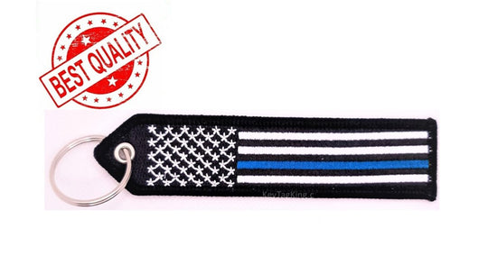 USMC and NAVY Combat Action Ribbon (CAR) Keychain Double Sided Embroider Fabric