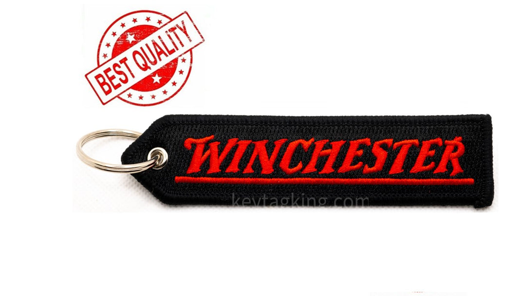WINCHESTER Keychain Highest Quality Double Sided Embroider Fabric, exclusive product
